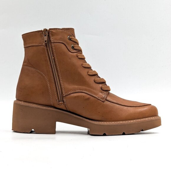 Naturalizer Women Catherine Brown Vegan Leather Lace-up Combat Boots size 9 - Picture 10 of 11
